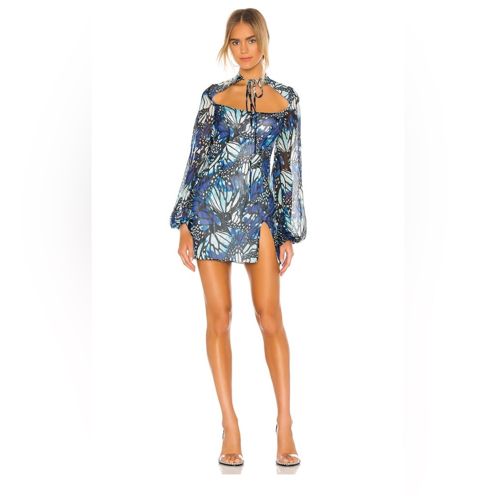 Kim Shui Butterfly Print Mini Dress in Butterfly Print. Size XS.